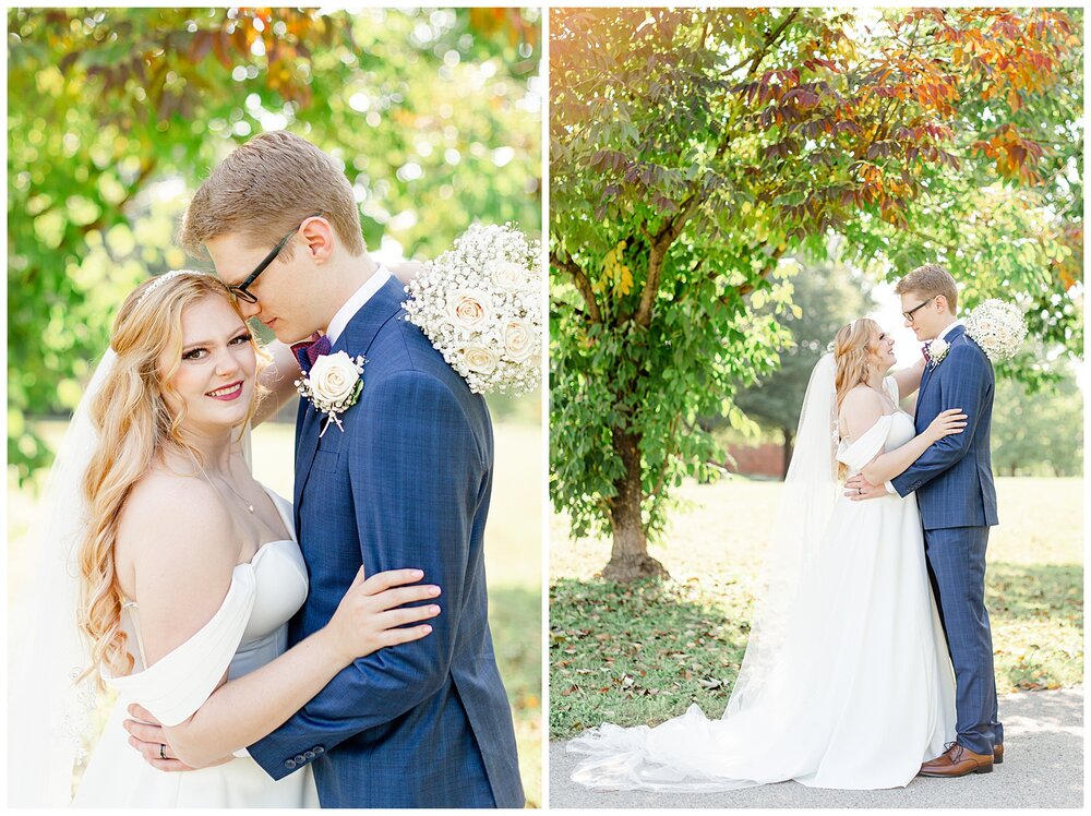 after A Holy Family Cathedral Wedding, Bailey and Logan went to Centennial Park downtown for portraits. 