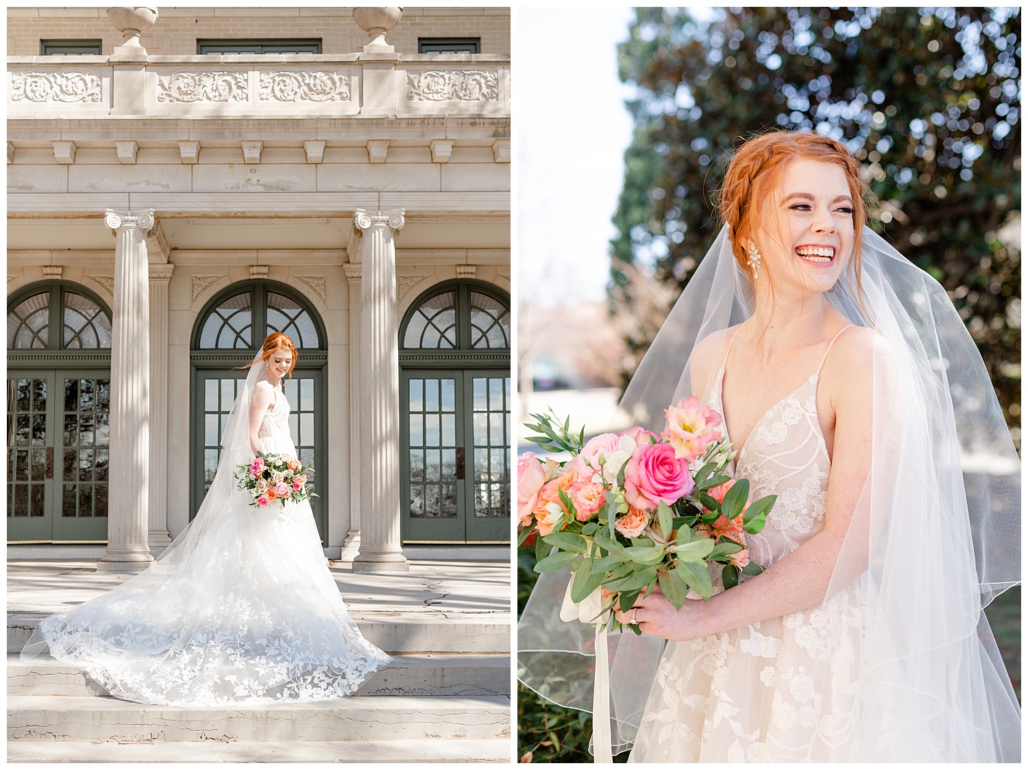 Sunny bridals at the mansion at woodward park.