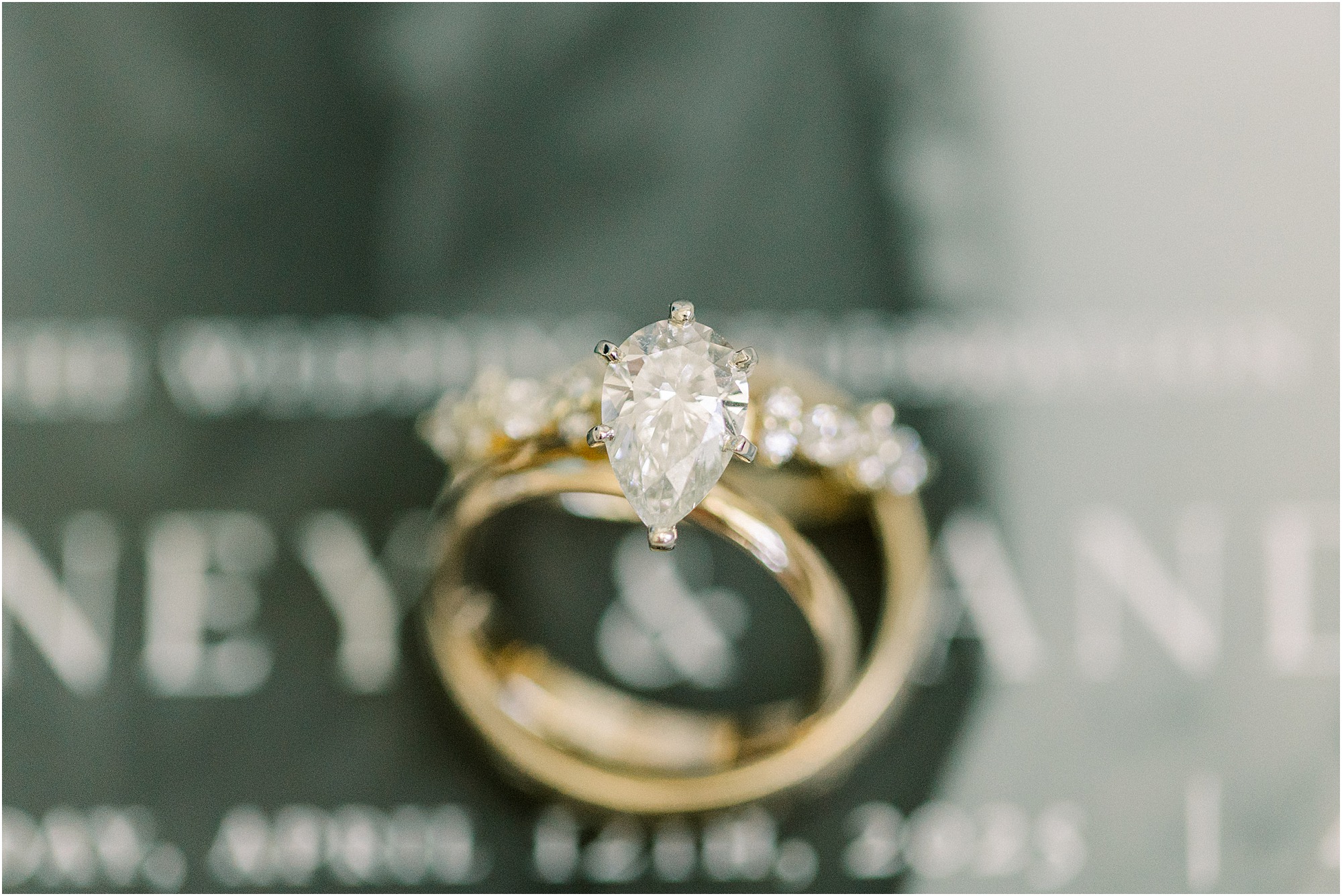 The bride and grooms wedding rings at Lakeview Hills wedding venue.