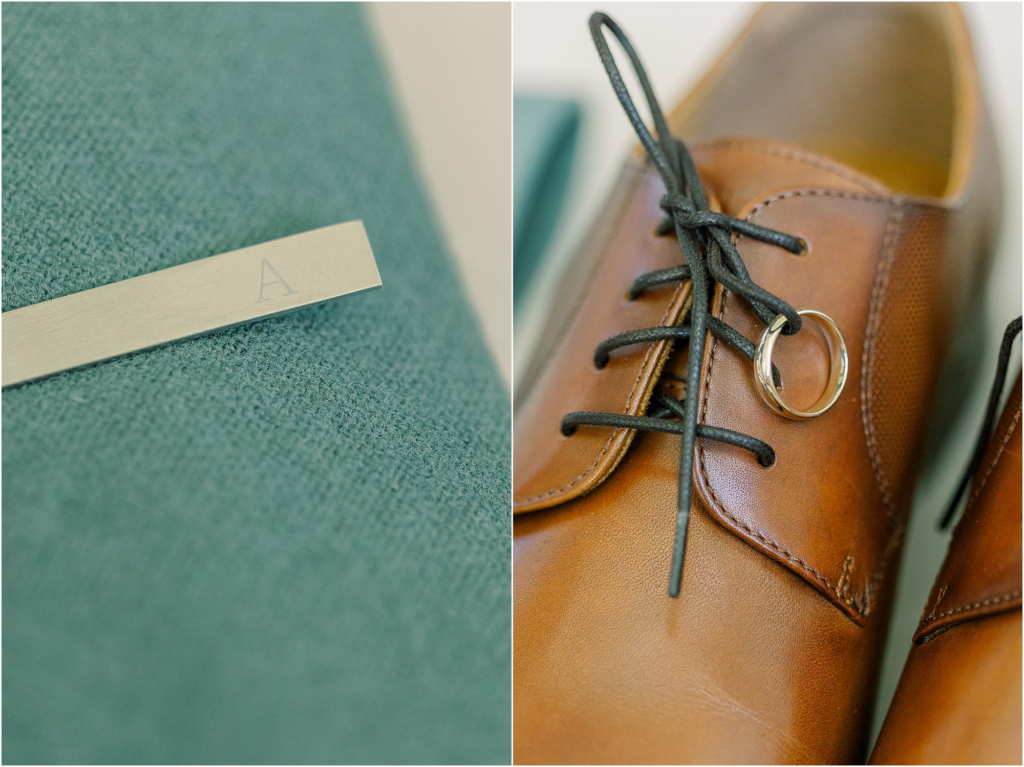 A groom's wedding day details at Lakeview Hills wedding venue.