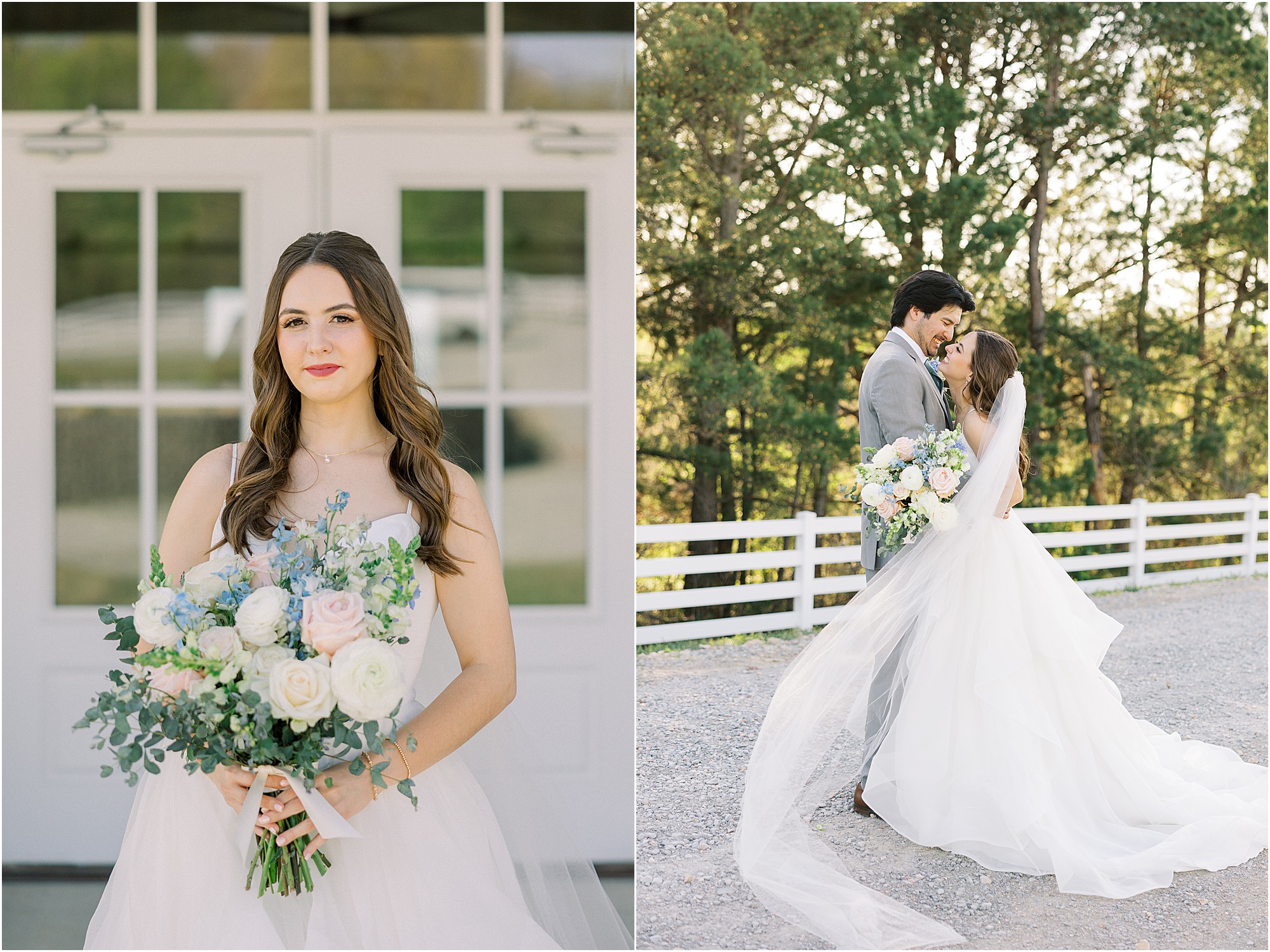 Bride and groom at Lakeview Hills wedding venue in Oklahoma.